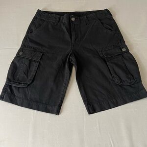 True Religion Men's Black  Cargo Shorts